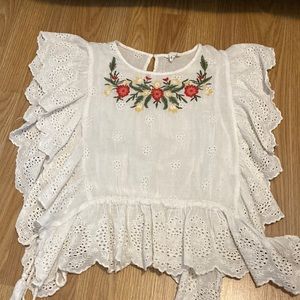Flowy Flower Linen Top